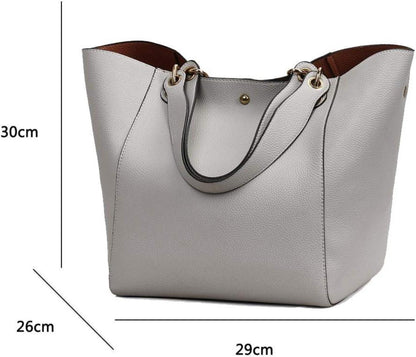 Damen PU-Leder Vintage Shopper HandtascheEimer Hobo-Tasche