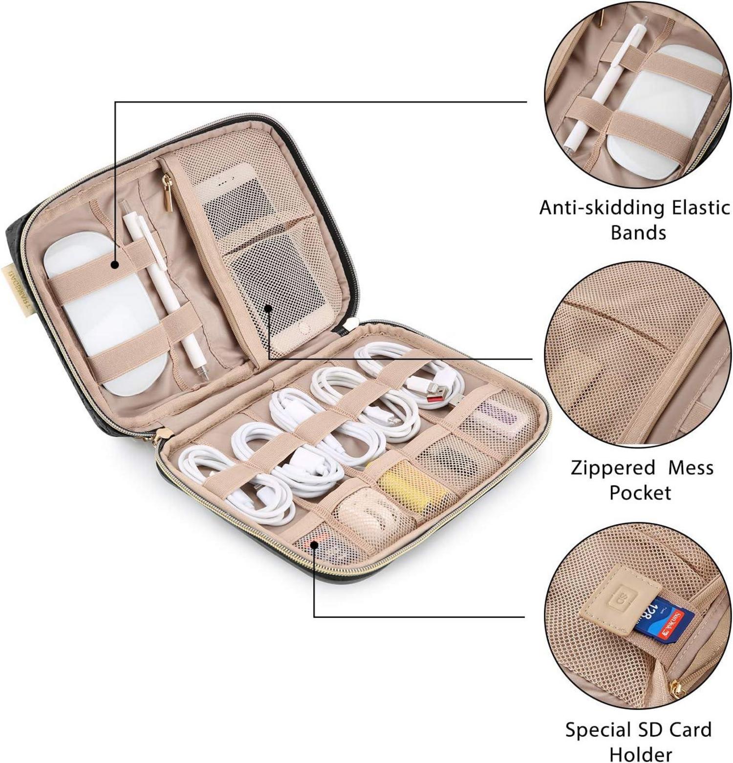 Elektronische Reise-Organizer Tasche für Kabel, Power Bank, USB, SD