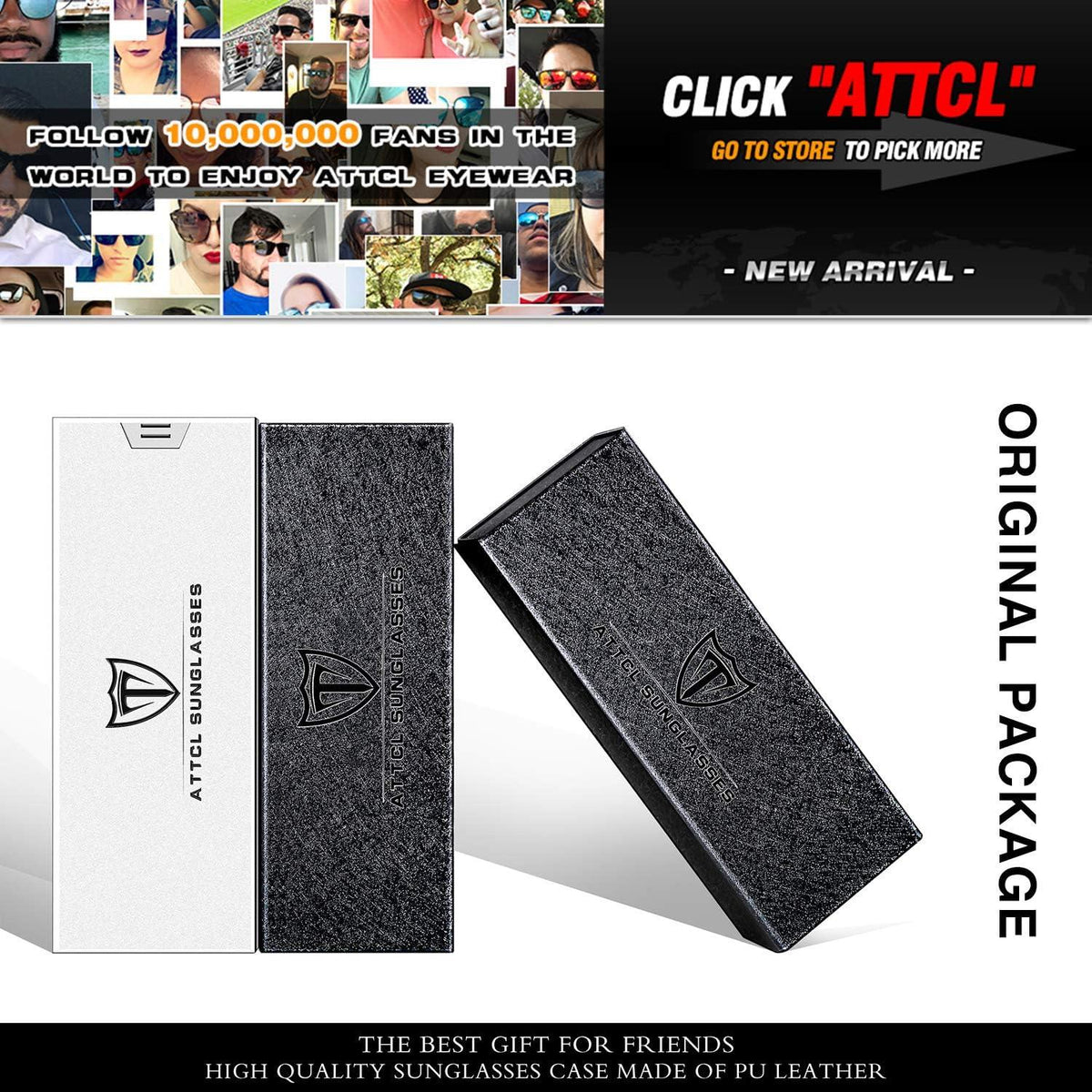 ATTCL Herren Polarisierte Vintage Fliegerbrille UV400 Sonnenbrille