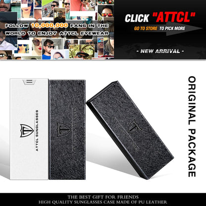 ATTCL Herren Polarisierte Vintage Fliegerbrille UV400 Sonnenbrille