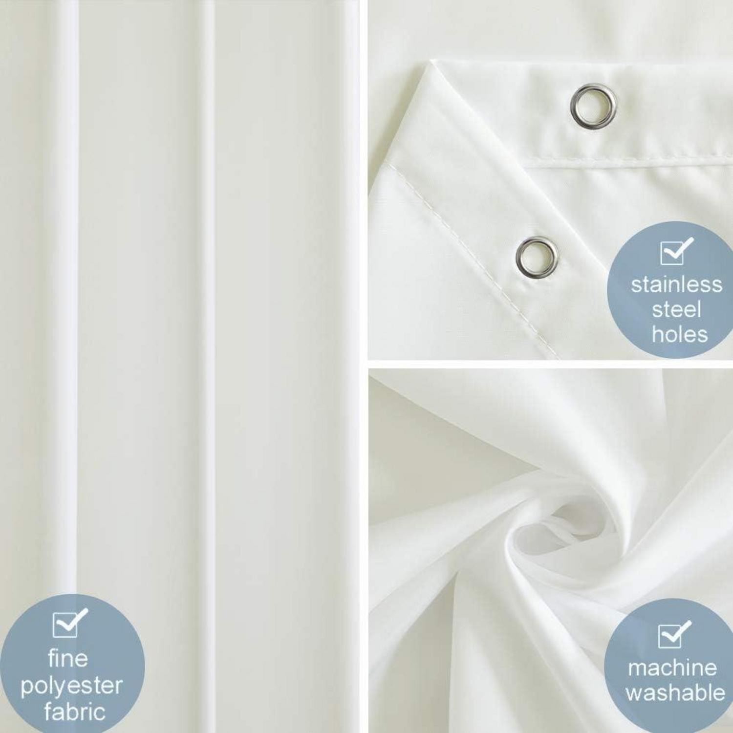 Duschvorhang Anti-schimmel Textil wasserabweisend Waschbar Beige