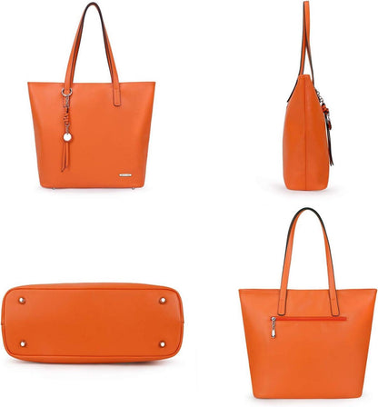 Große Damen Handtasche Schultertasche für Büro Shopping, Schwarz
