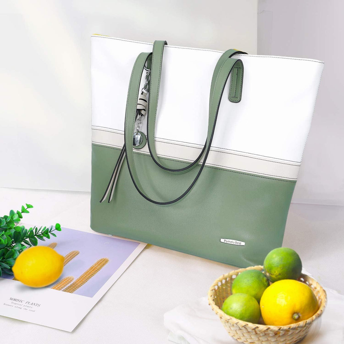 Pomelo Best Damen Handtasche Schultertasche PU Leder