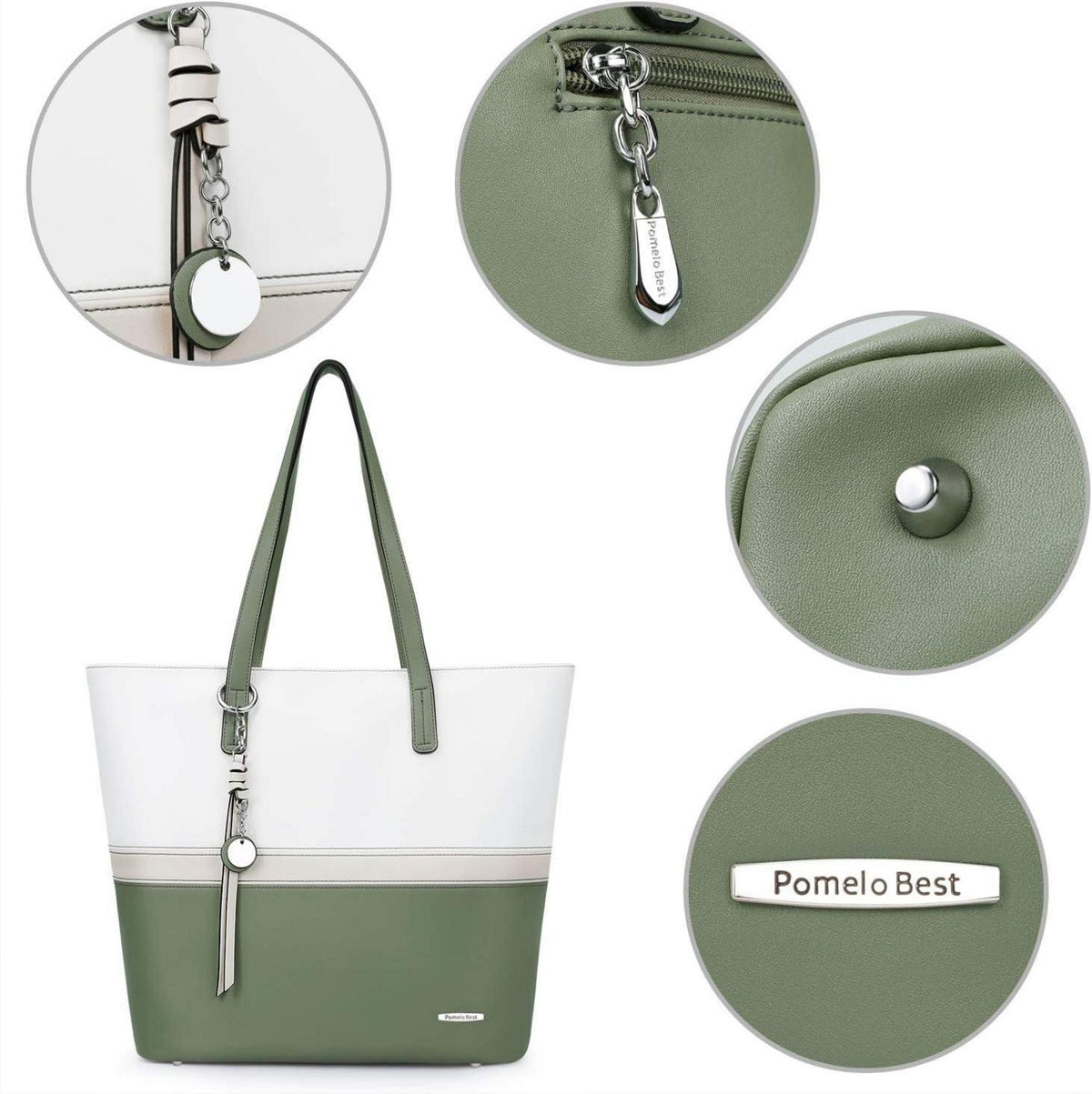 Elegante Damen Shopper Handtasche mit Patchwork-Design