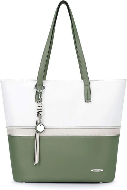 Große Damen Handtasche Shopper für Büro Schule Einkauf 32cm