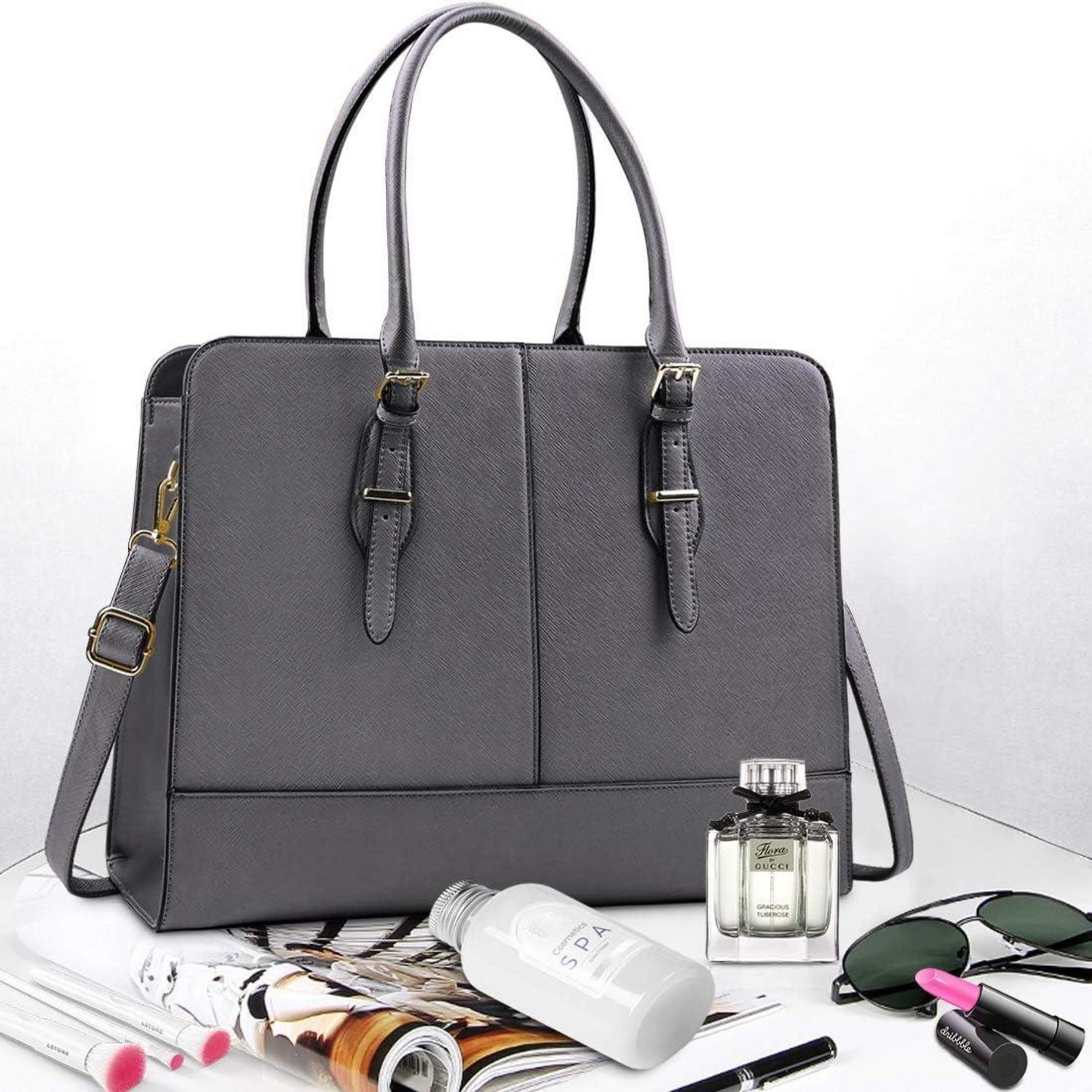Lubardy Damen Handtasche Shopper 15.6 Zoll Wasserdicht Leder Büro