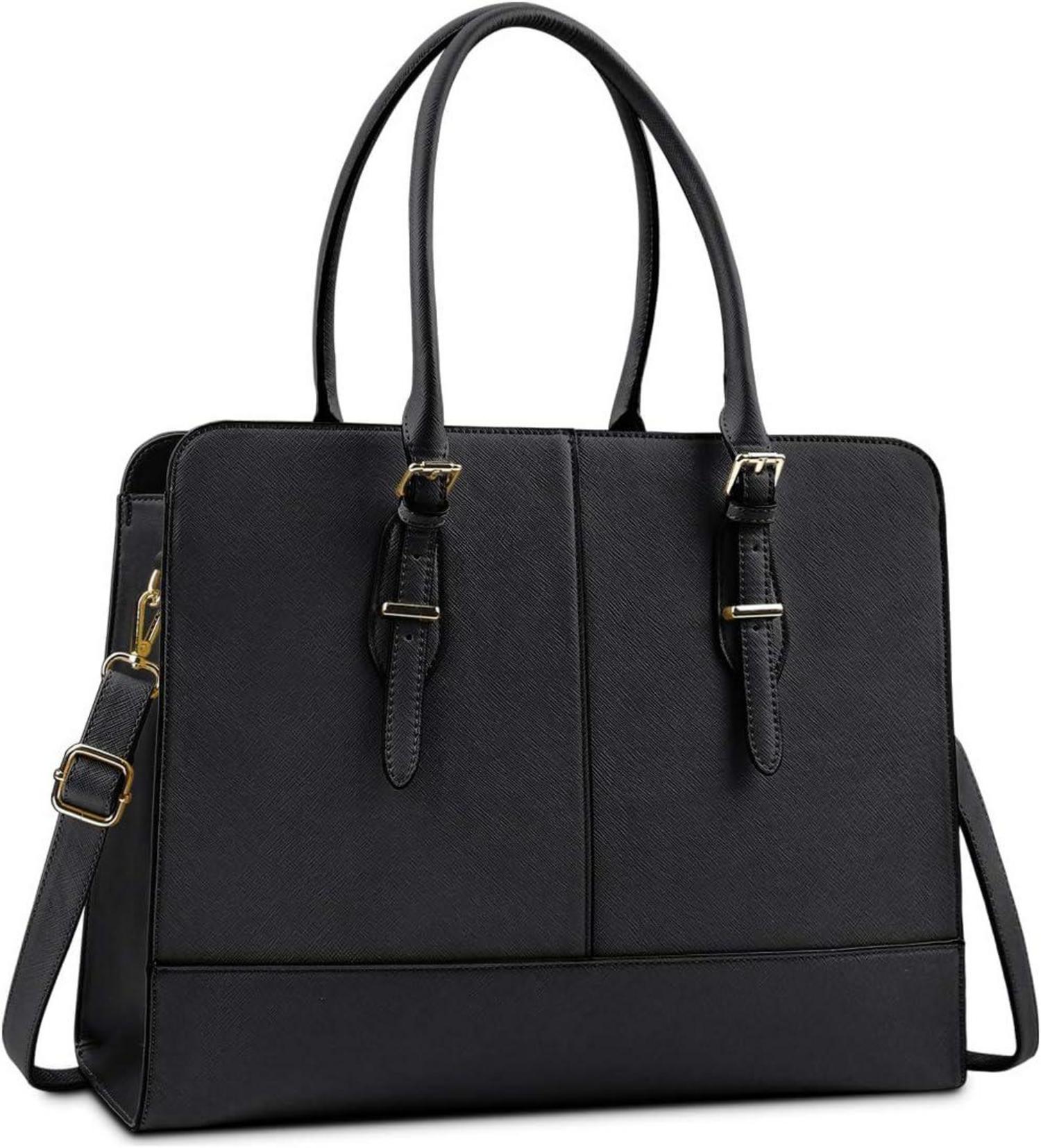 Elegante Damen PU Leder Handtasche Shopper Wasserdicht 15.6 Zoll