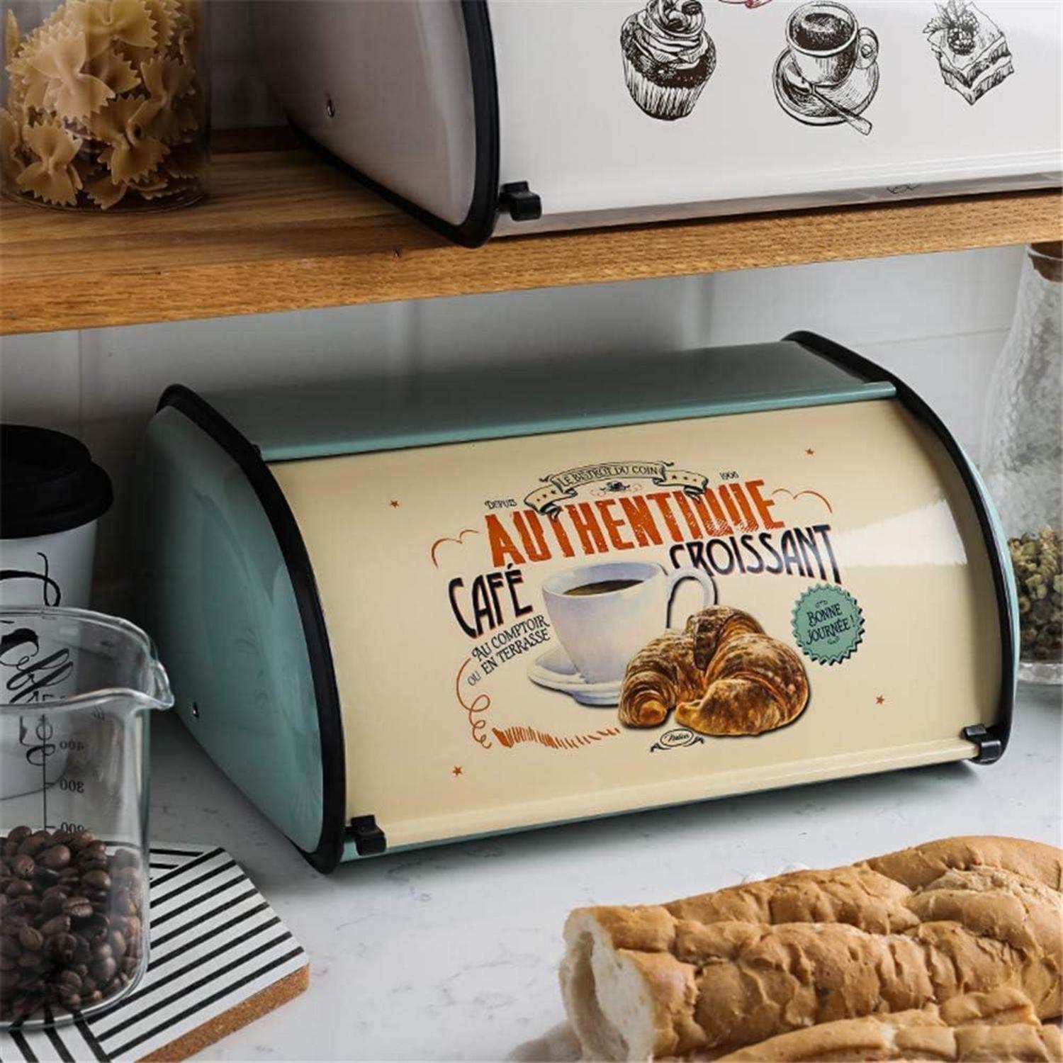 Brotkasten Vintage Aufbewahrung 33cm Roll-Top