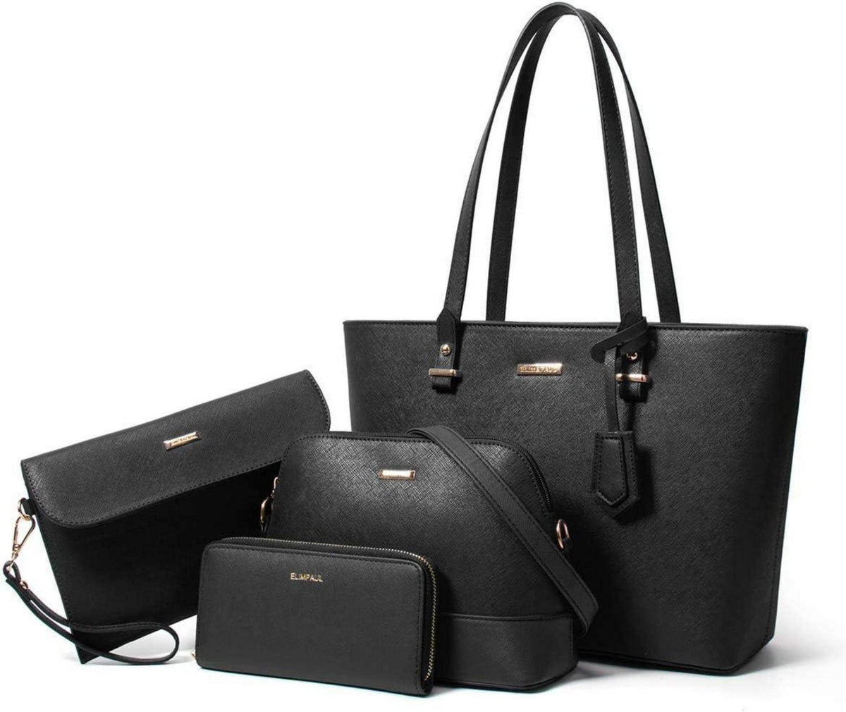 Damen Handtasche Tote Schultertasche Shopper Umhängetasche 4-teiliges