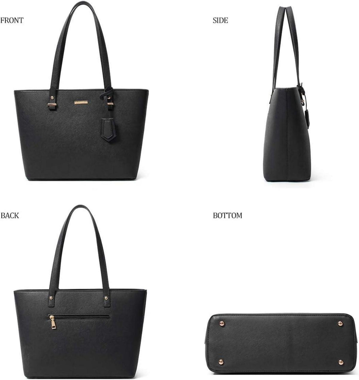 Damen Handtasche Tote Shopper Groß Schultertasche 4-teiliges