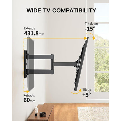 TV Wandhalterung Schwenkbar Neigbar 26-60 Zoll Fernseher