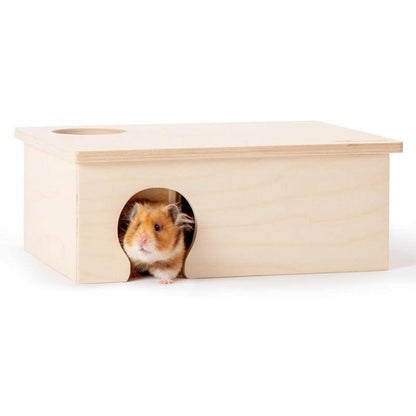 Niteangel Hamster Birke Kammer Versteck 3-Kammer Holzhaus
