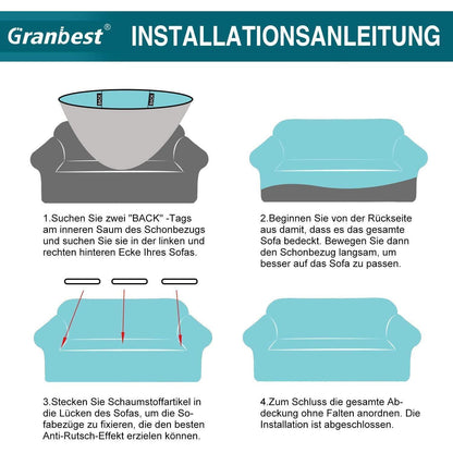 Stretch Sofabezug Wasserdicht – Weinrot, 1 Sitzer