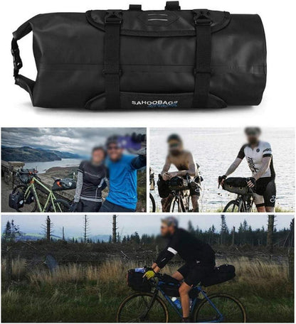 Lixada Wasserdichte Fahrradlenkertasche mit Rollverschluss 3L-7L Blau