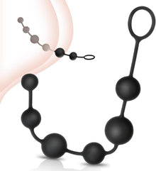 Silikon Analkugeln Analplugs Anal Kette mit Sechs Kugeln Schwarz