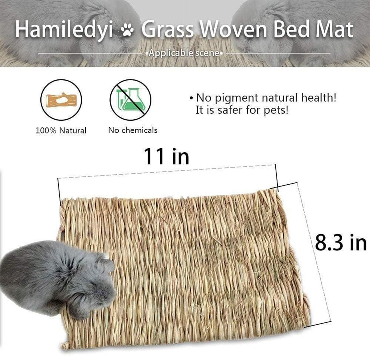 Grasmatte Kaninchen Kauspielzeug Meerschweinchen Chinchilla Hamster