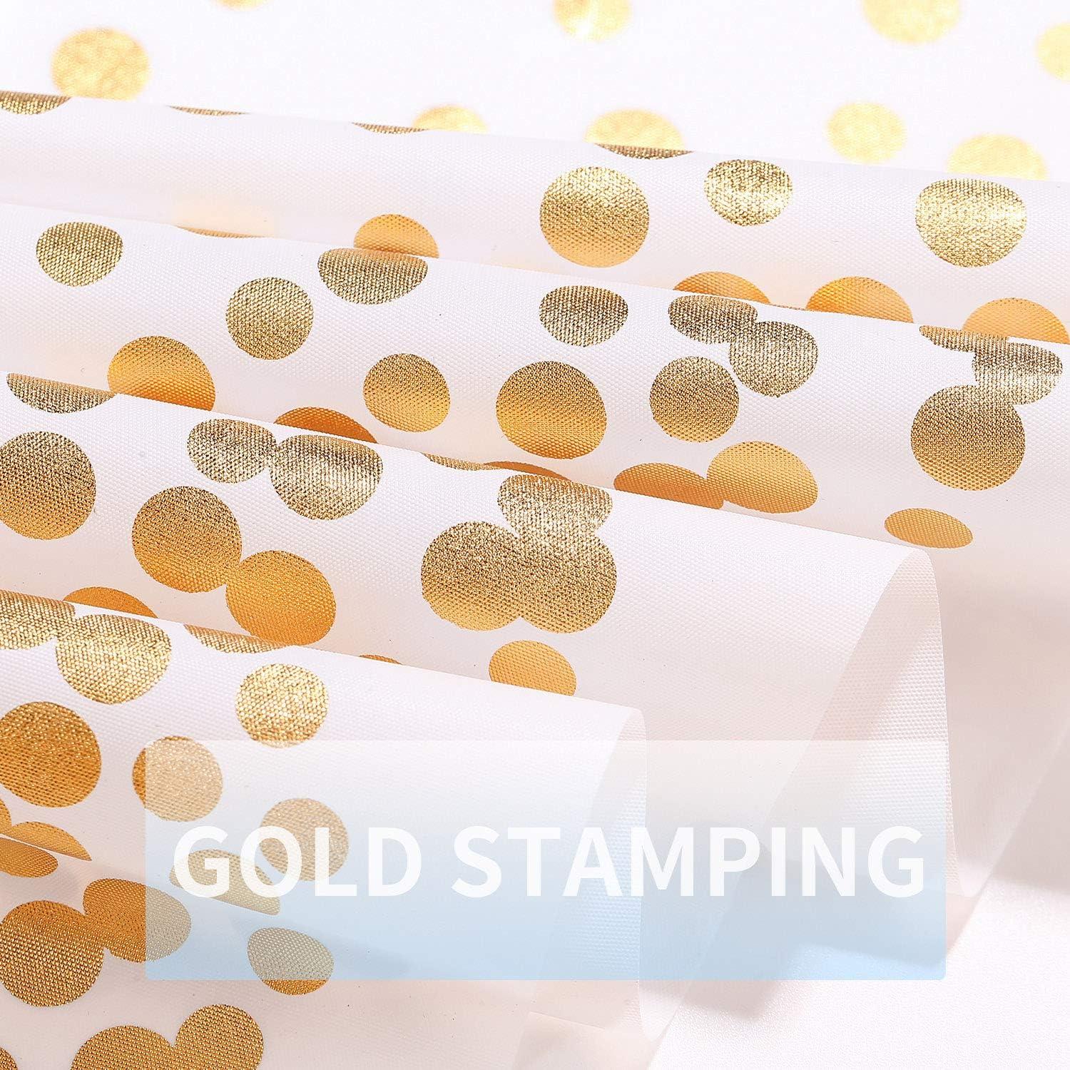 4er Pack Weiß Gold Party Tischdecke 137x274 cm Rechteck