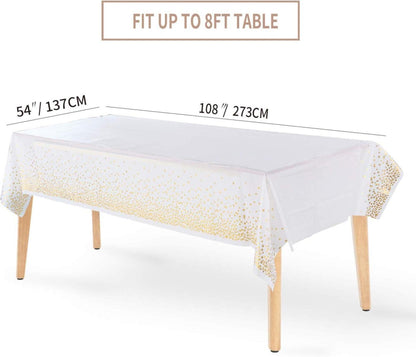 Goldene Punkte Party Tischdecke für alle Anlässe 137 cm x 274 cm (4