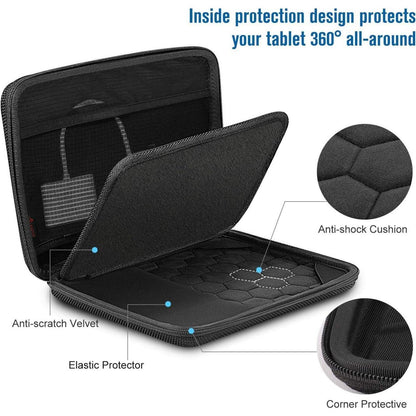 Tablet Tasche mit Organizer für 11 Zoll Geräte - Schwarz