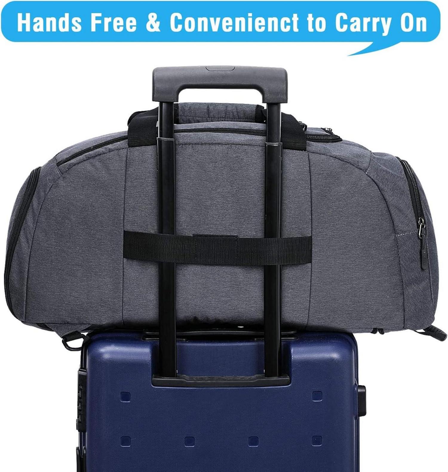 Faltbare 3-Wege-Reisetasche Sporttasche mit Schuhfach 40L
