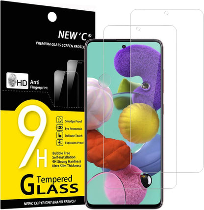 Panzer Schutzglas Samsung Galaxy A51 2 Stück 9H Härte Klar