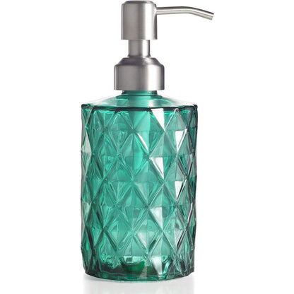 Glas Seifenspender mit Edelstahlpumpe - 340ml Küche & Bad