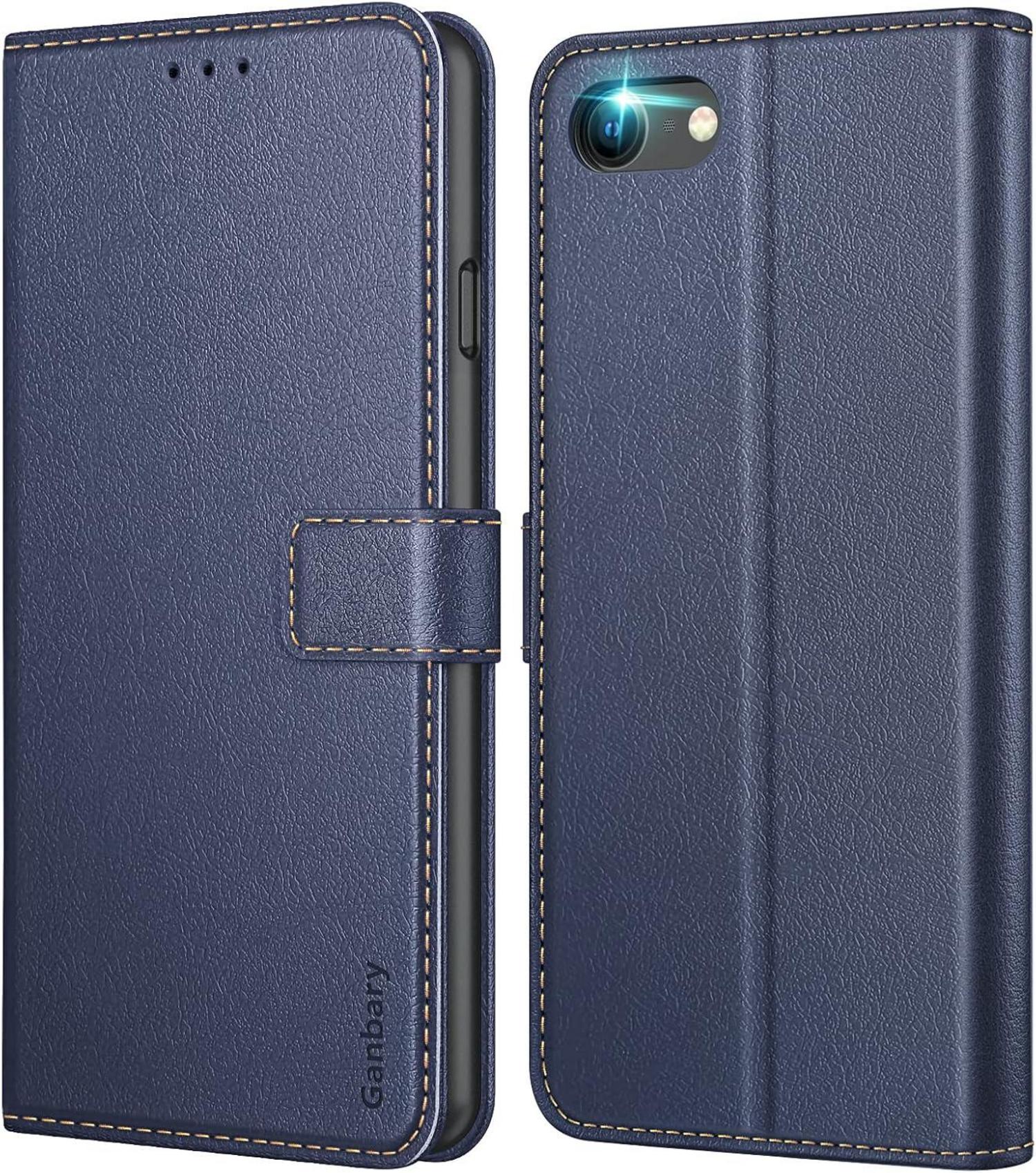 iPhone SE 2022 5G/SE 2020 Leder Handyhülle Kartenschlitzen