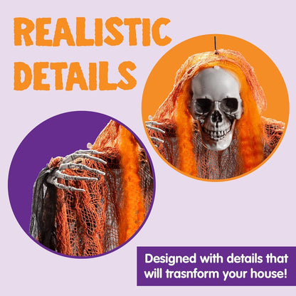 JOYIN Halloween Sensenmann Deko Set 3 Stück 90 cm Gruselig