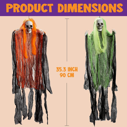 JOYIN Halloween Sensenmann Deko Set 3 Stück 90 cm Gruselig