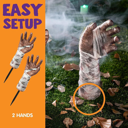 JOYIN Halloween Zombie-Arme Rasenpfähle Gruselige