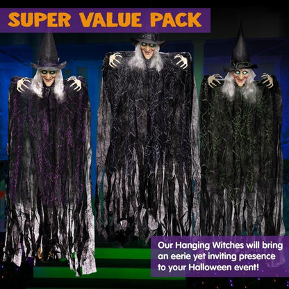 Halloween hängende Hexen Set 89,7 cm, 3 Stück