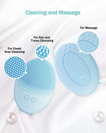EZBASICS Wasserdichte Gesichtsreinigungsbürste Ultraschall Blau