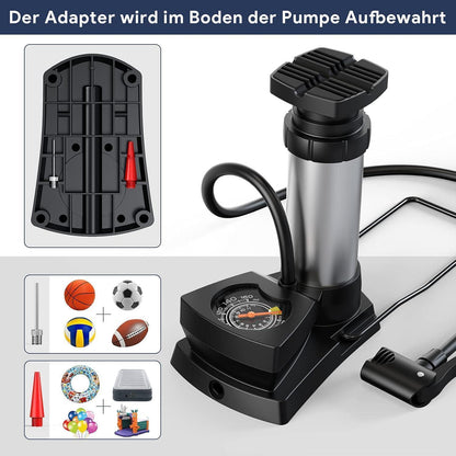 Fahrradpumpe mit Manometer Mini tragbar 11bar 160PSI