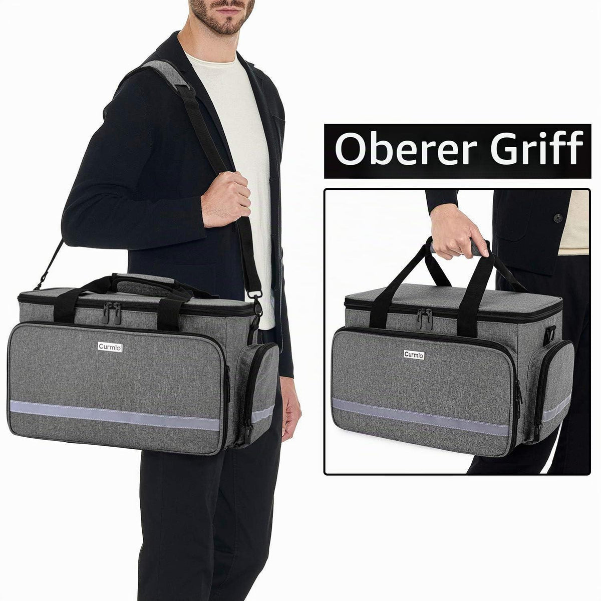 Tragbare Medizintasche für Erste Hilfe – Grau