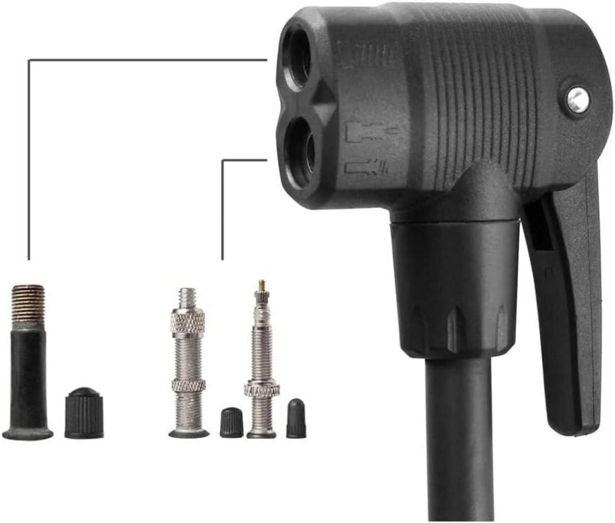 Fahrradpumpe mit Manometer für alle Ventile bis 11 bar 160 psi