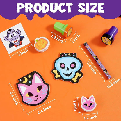 JOYIN 168 Stück Halloween Schreibwaren Sets für Kinder