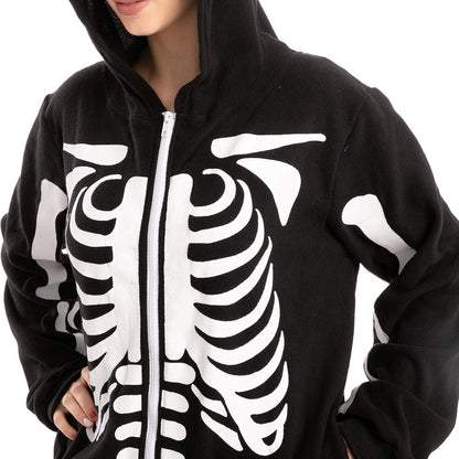 Spooktacular Creations Halloween Skelett Kostüm Onesie Erwachsene Schwarz