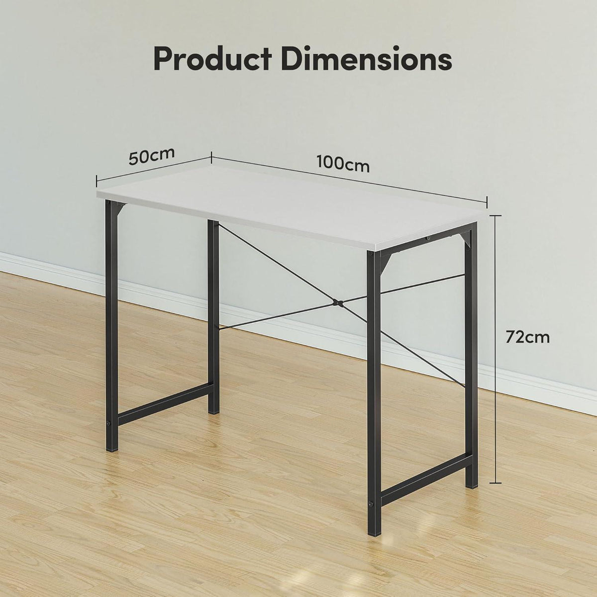 Schreibtisch Kleiner Computertisch Industrie-Design Weiß Schwarz