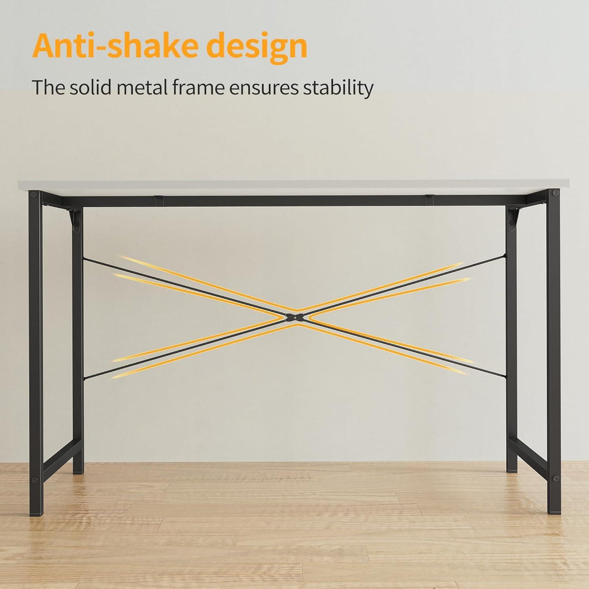 Schreibtisch Kleiner Computertisch 100x48 cm Bürotisch Weiß Schwarz