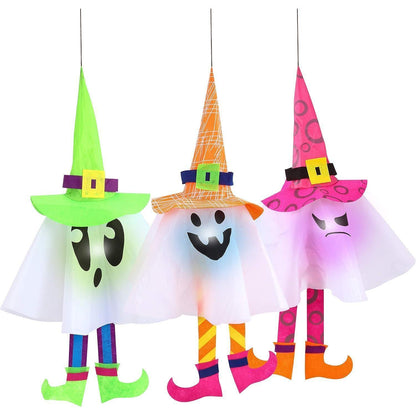 JOYIN Halloween Geister LED Laternen 3er Set Outdoor-Deko