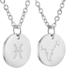 Astro Sternzeichen Kette Silber Fische Symbol Mystisch Universum