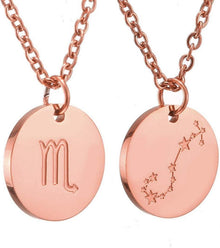 Sternzeichen Kette mit Skorpion Anhänger Rosegold