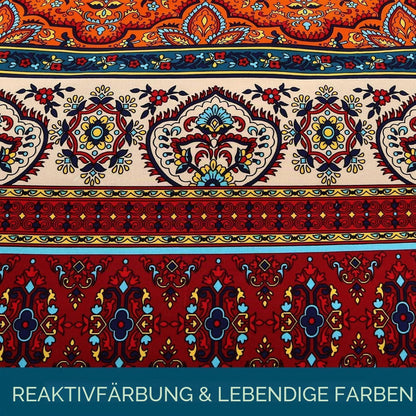 Bettwäsche-Set 220x240 Baumwolle, Ästhetisch Bunt Vintage