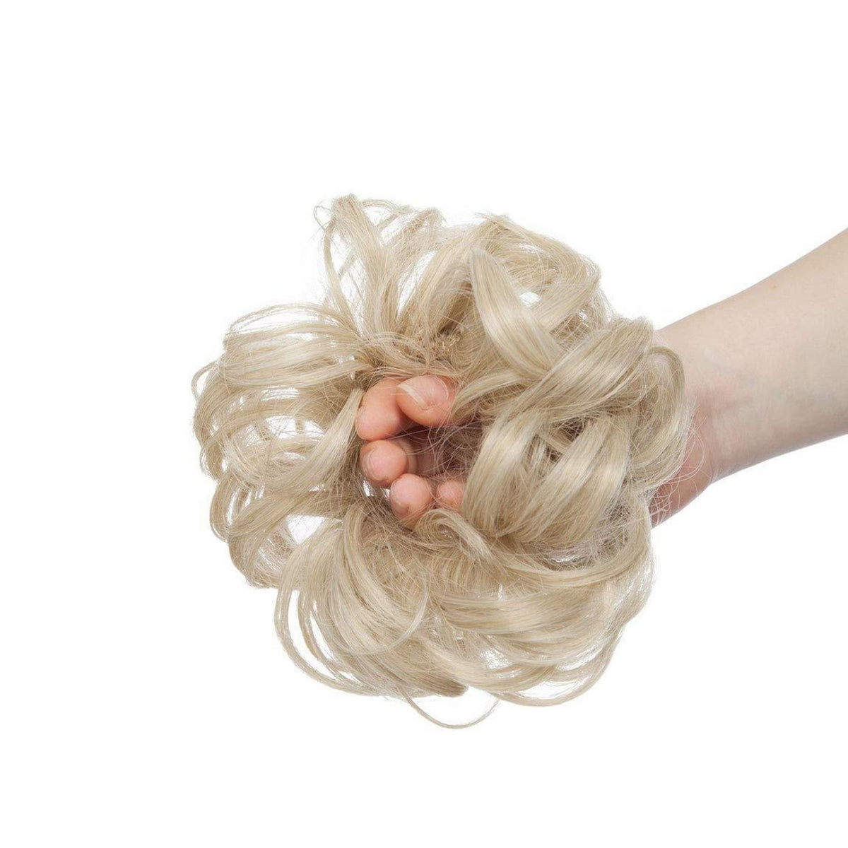 Voluminöses Haarverlängerung Haargummi Aschblond Mix