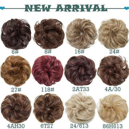 Voluminöses Haarverlängerung Haargummi Aschblond Mix