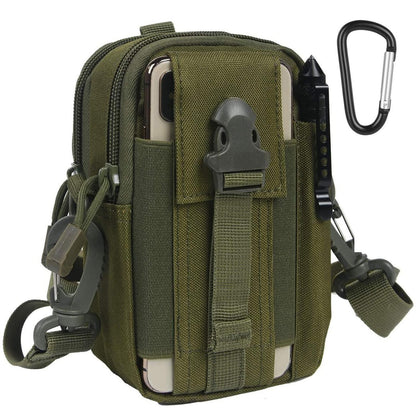 Taktische Hüfttasche Molle – Grün mit Schultergurt – Vielseitige Bauchtasche