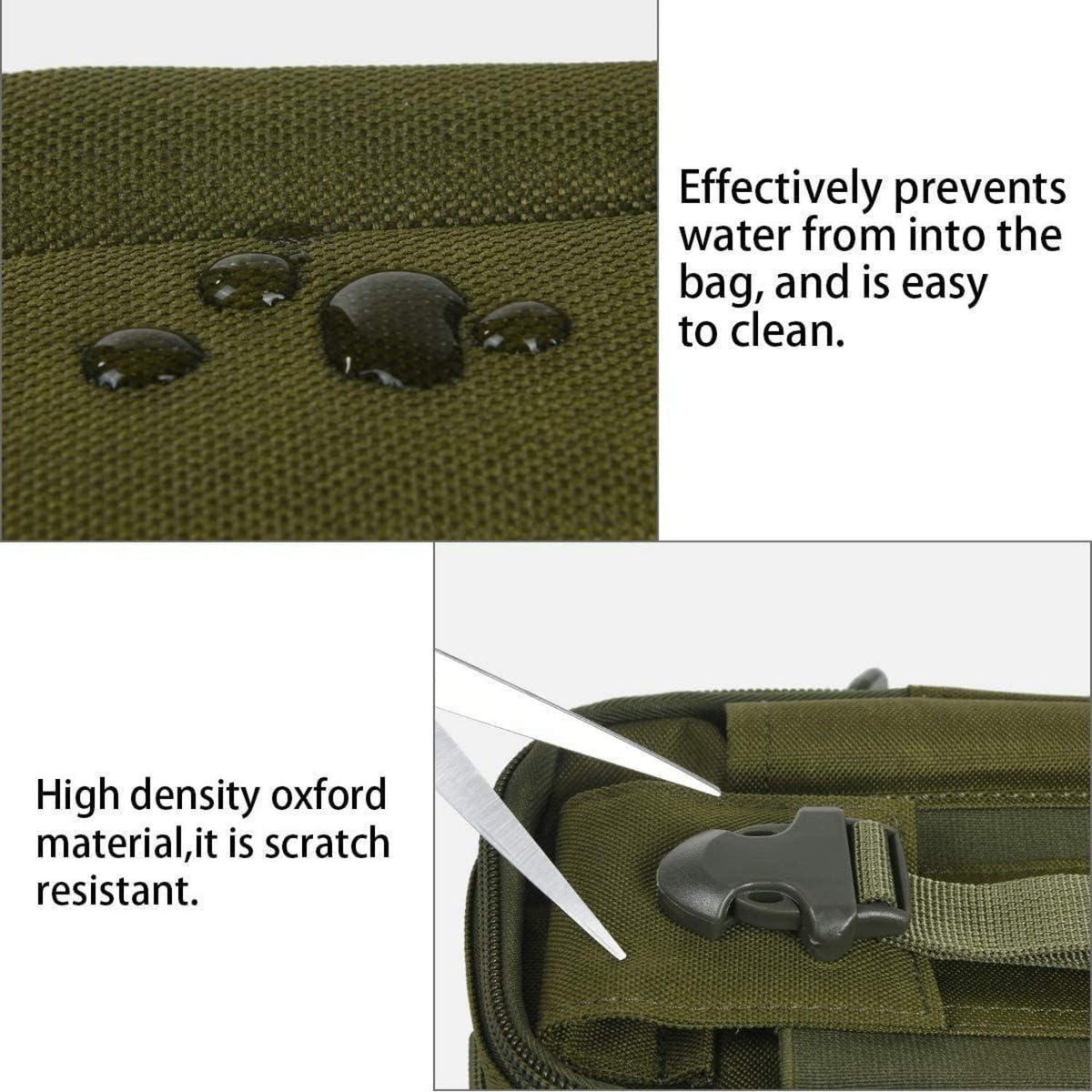 Taktische Hüfttasche Molle – Grün mit Schultergurt – Vielseitige Bauchtasche