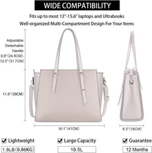 Schwarze Große Handtasche Damen 15,6 Zoll Laptop Elegant
