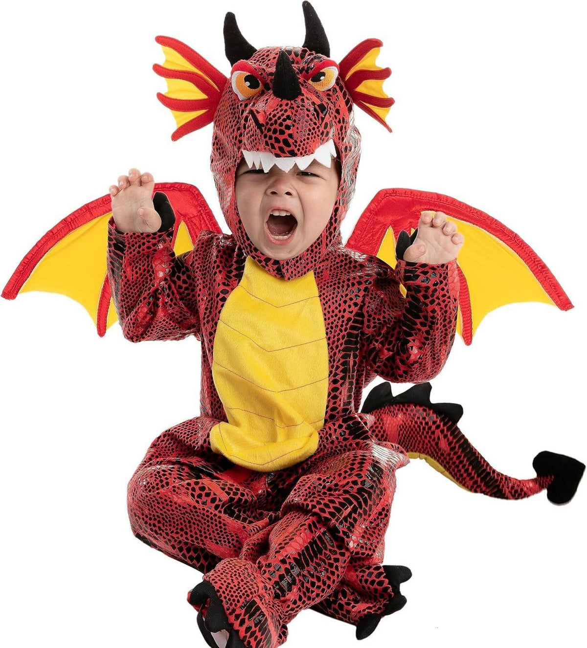 Kinder Drache Halloween Kostüm Rot Small (5-7
