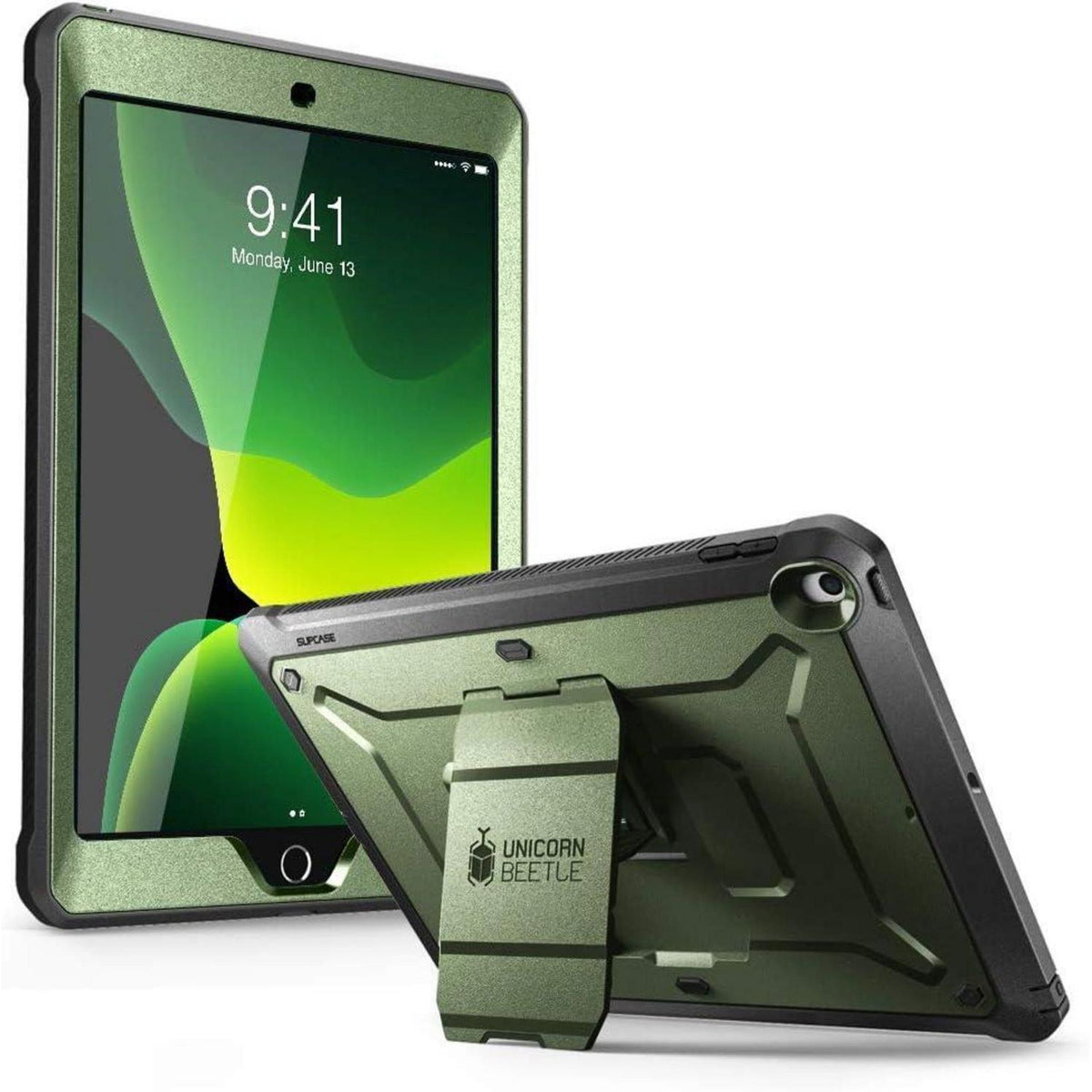 Schutzhülle für iPad 9./8./7. Gen. mit Ständer & Displayschutz Grün